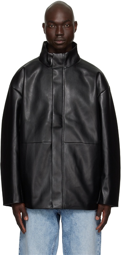 Photo: Calvin Klein Black Cocoon Faux-Leather Jacket