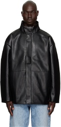 Calvin Klein Black Cocoon Faux-Leather Jacket