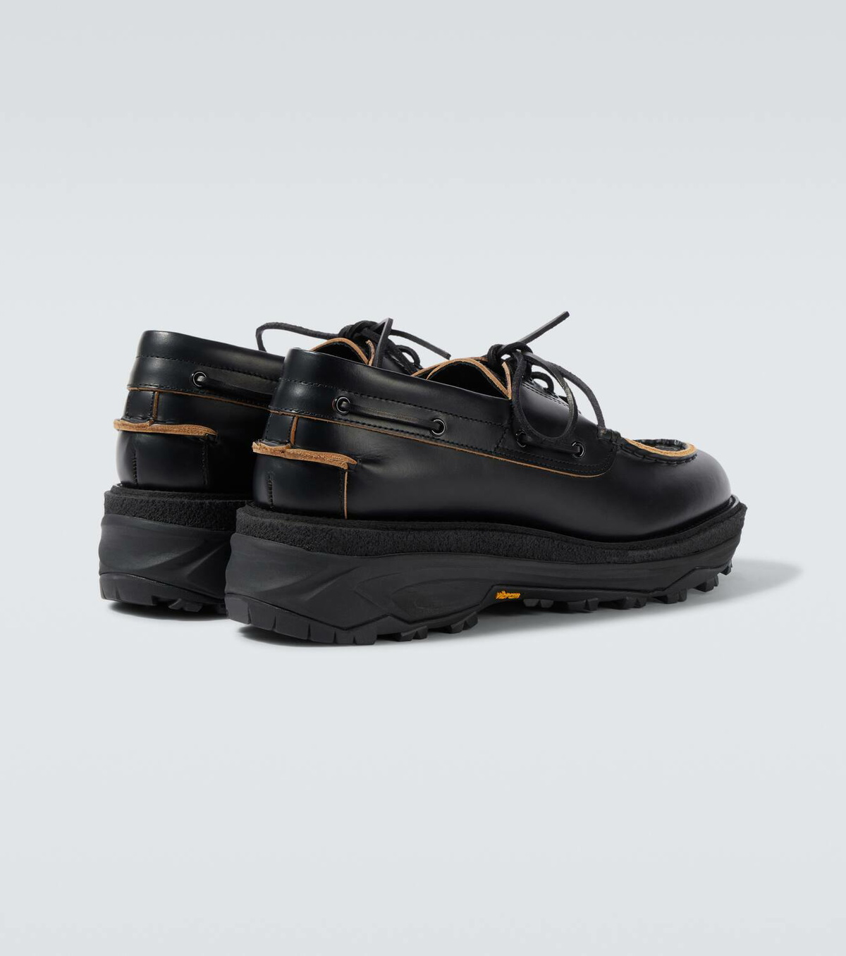 Sacai Leather platform boat shoes Sacai