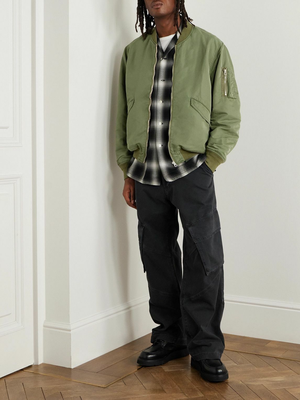 ジャケット・アウター L'Appartement REMI RELIEF Side Zip MA-1 Remi Relief - Reversible Embroidered Satin-Twill and Twill