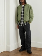 Remi Relief - Reversible Embroidered Satin-Twill and Twill Bomber Jacket - Green