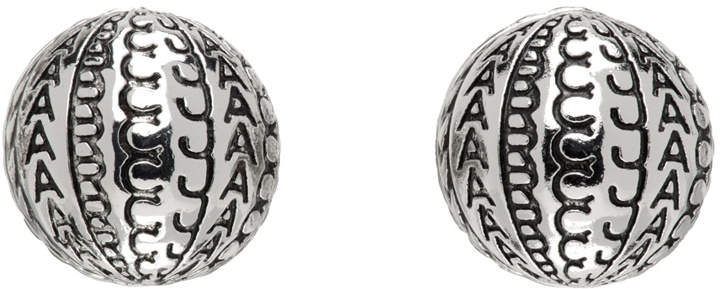 Photo: Marc Jacobs Silver 'The Monogram Ball Chain Stud' Earrings