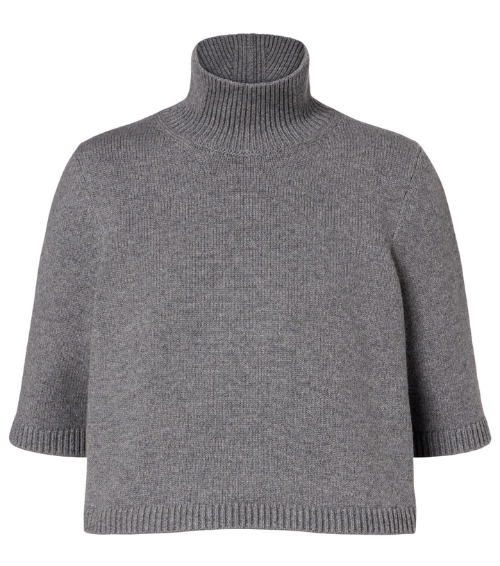 Photo: Alaïa Cropped cashmere-blend turtleneck top