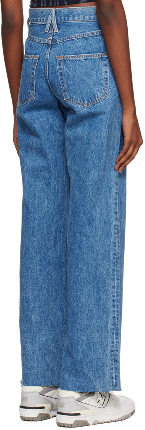 Blue Double-waistband wide-leg jeans, Dolce & Gabbana