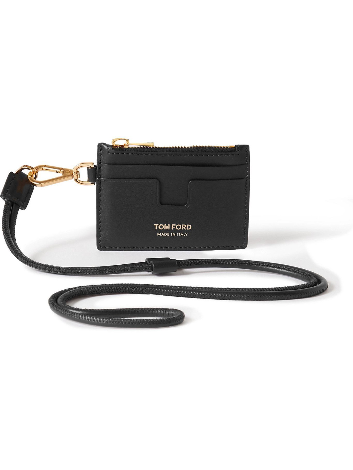 TOM FORD - Leather Zipped Cardholder with Lanyard TOM FORD
