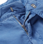 Aspesi - Slim-Fit Washed Cotton-Twill Shorts - Men - Blue