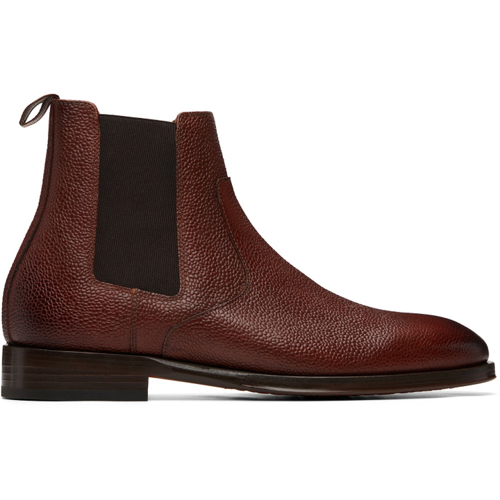 Photo: Paul Smith Brown Grain Leather 'Lawson' Chelsea Boots