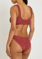 Hunza G Julia Gold-hoop Crinkle Bikini - Rust - One Size