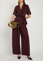 Faithfull The Brand Astrid Wide-leg Trousers Dark Red