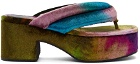 Dries Van Noten Multicolor Platform Thong Heeled Sandals