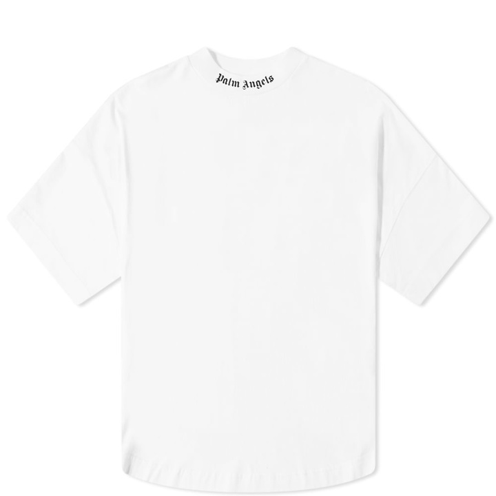 Photo: Palm Angels Oversized Mock Neck Logo Tee