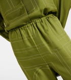 Toteme Monogram silk pajama pants