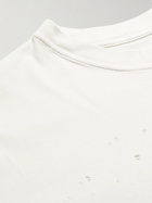 Satisfy - Logo-Print Distressed MothTech Cotton-Jersey T-Shirt - White