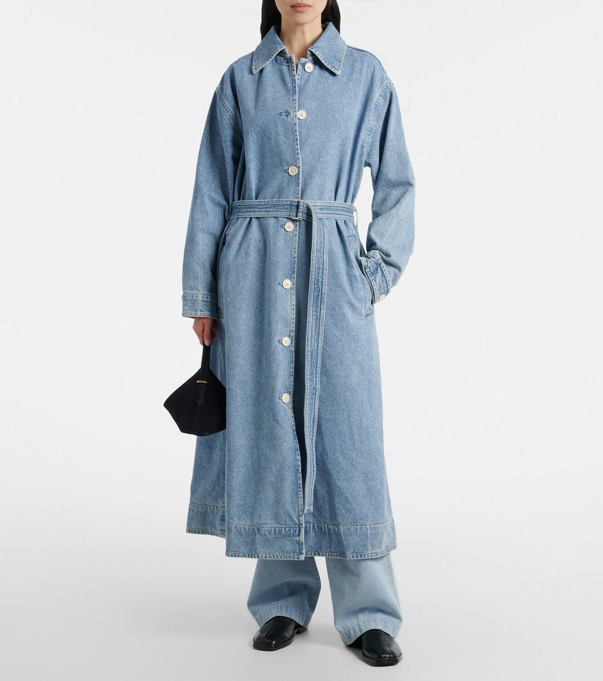 Agolde Denim wrap coat