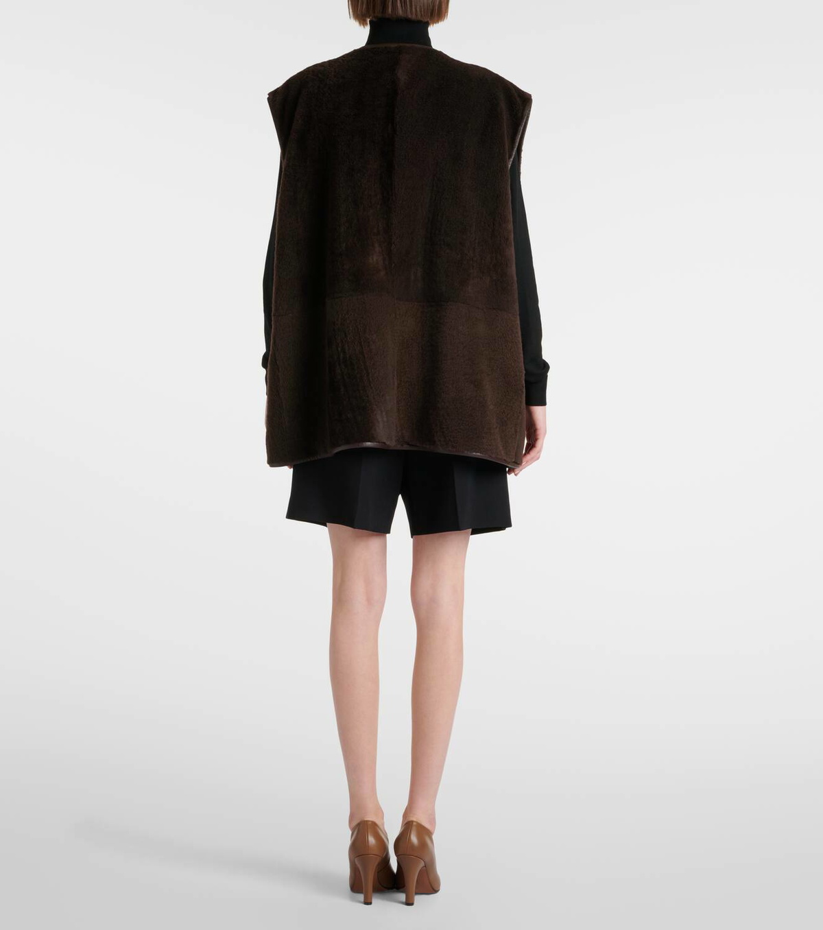 The Row Andi shearling vest