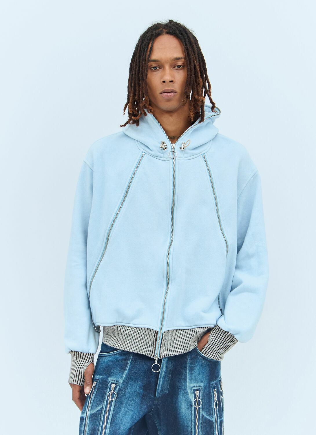 Charlie Constantinou Zip Hybrid Hooded Sweatshirt