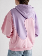 ERL - Oversized Panelled Cotton-Blend Jersey Hoodie - Purple