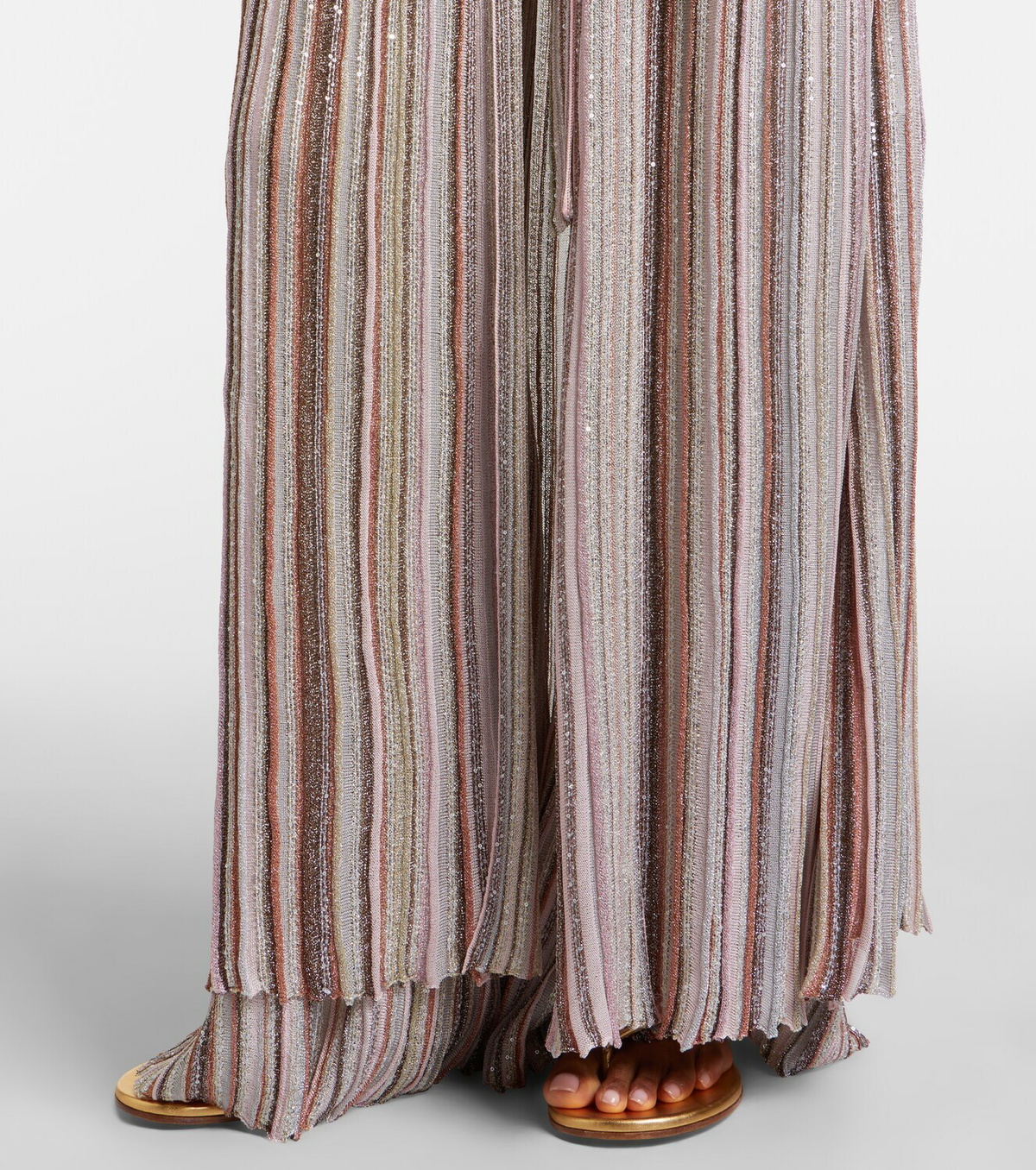 Missoni Striped lamé wrap cardigan