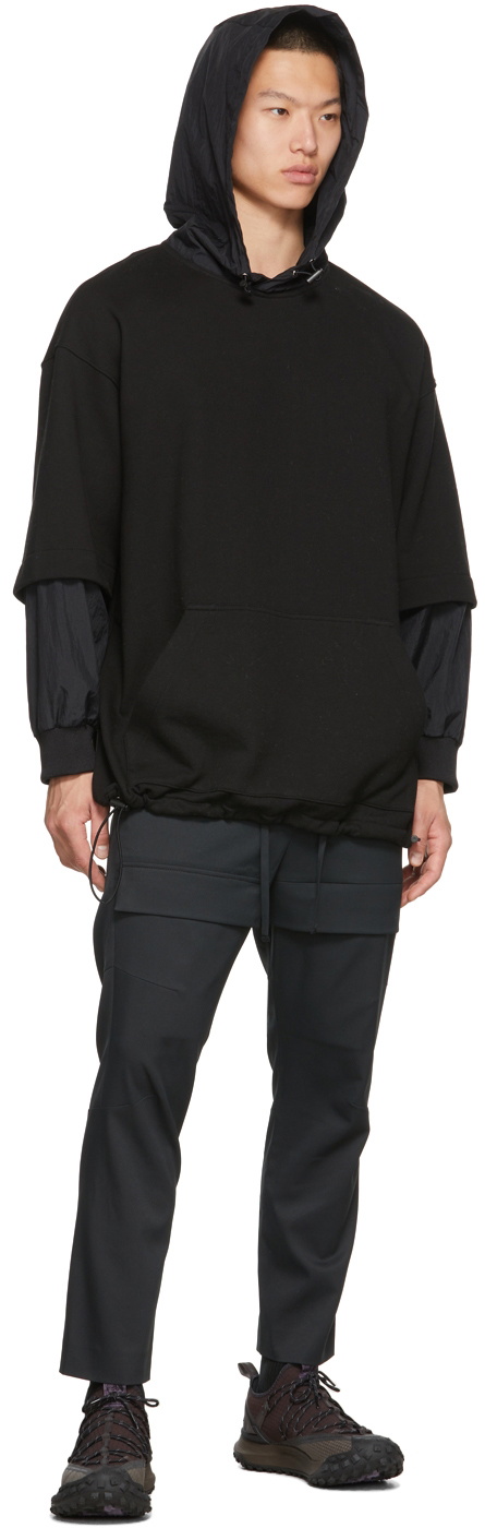 JERIH Black Gold Grown Layered Hoodie