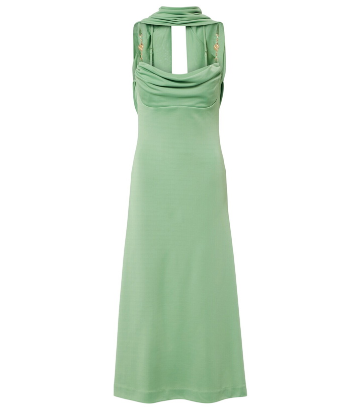Photo: Rebecca Vallance Isla draped scarf-detail maxi dress
