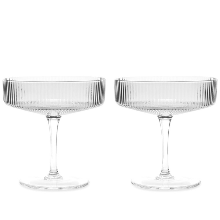 Photo: ferm LIVING Ripple Champagne Saucer - Set of 2