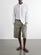 Studio Nicholson - Grandad-Collar Cotton-Poplin Shirt - White