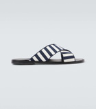 Manolo Blahnik Otawi striped canvas sandals