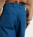 Chloé Cropped barrel-leg pants