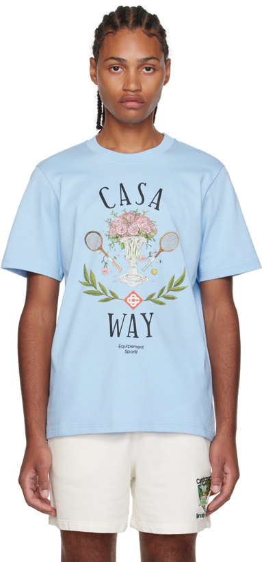 Photo: Casablanca Blue 'Casa Way' T-Shirt