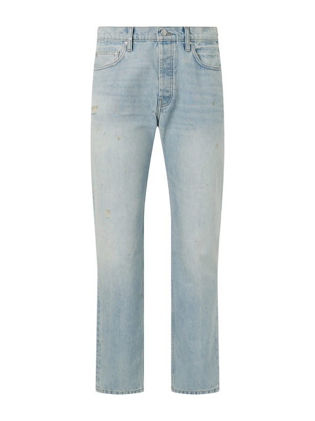 Photo: Cherry Los Angeles - Straight-Leg Distressed Jeans - Blue