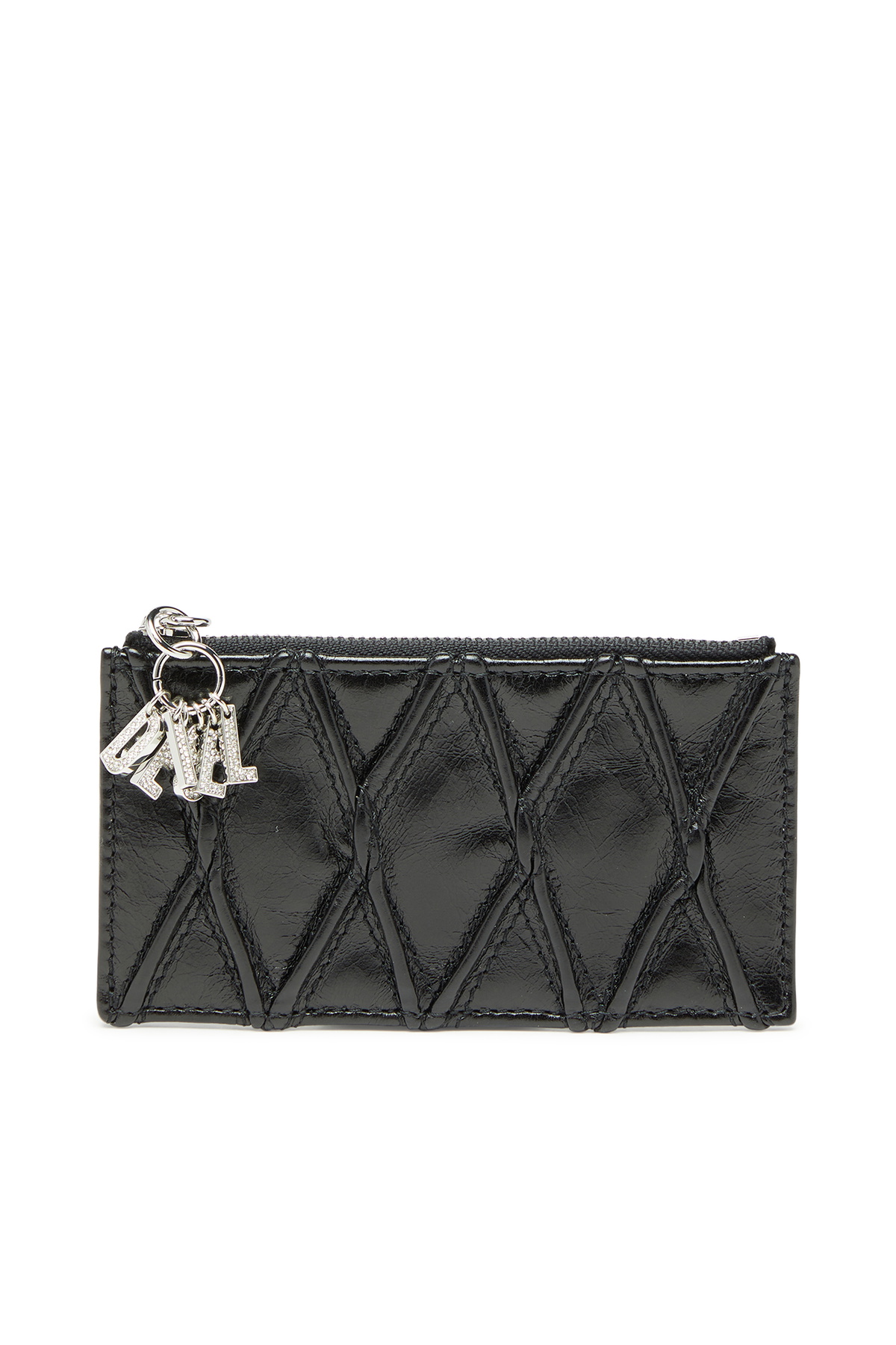 Diesel Card holder in quilted naplak leather - Card cases Womens in Black