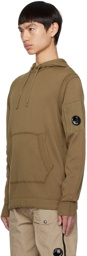 C.P. Company Brown Garment-Dyed Hoodie