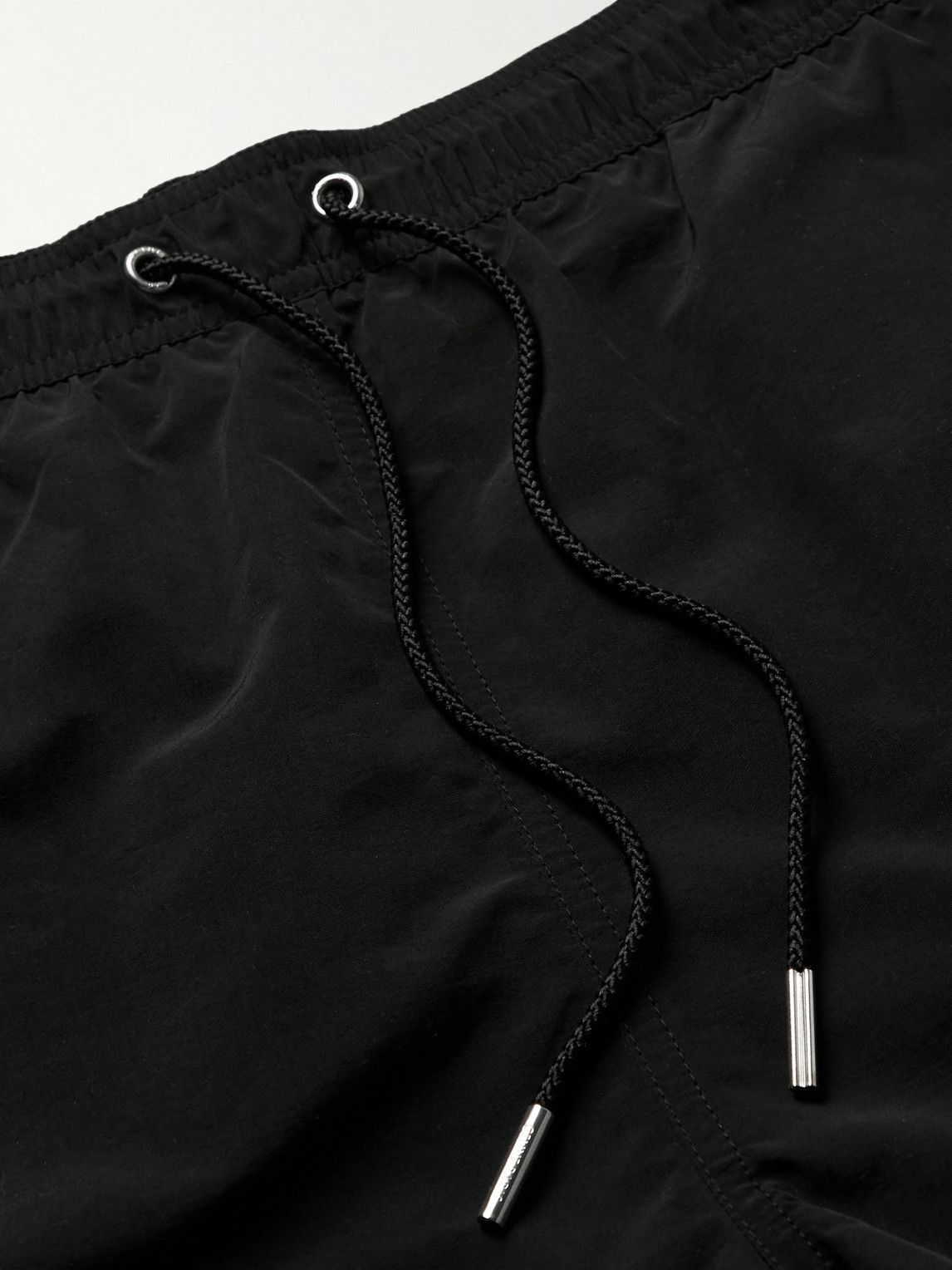 CELINE - Straight-Leg Mid-Length Logo-Print Swim Shorts - Black