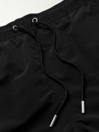 CELINE - Straight-Leg Mid-Length Logo-Print Swim Shorts - Black