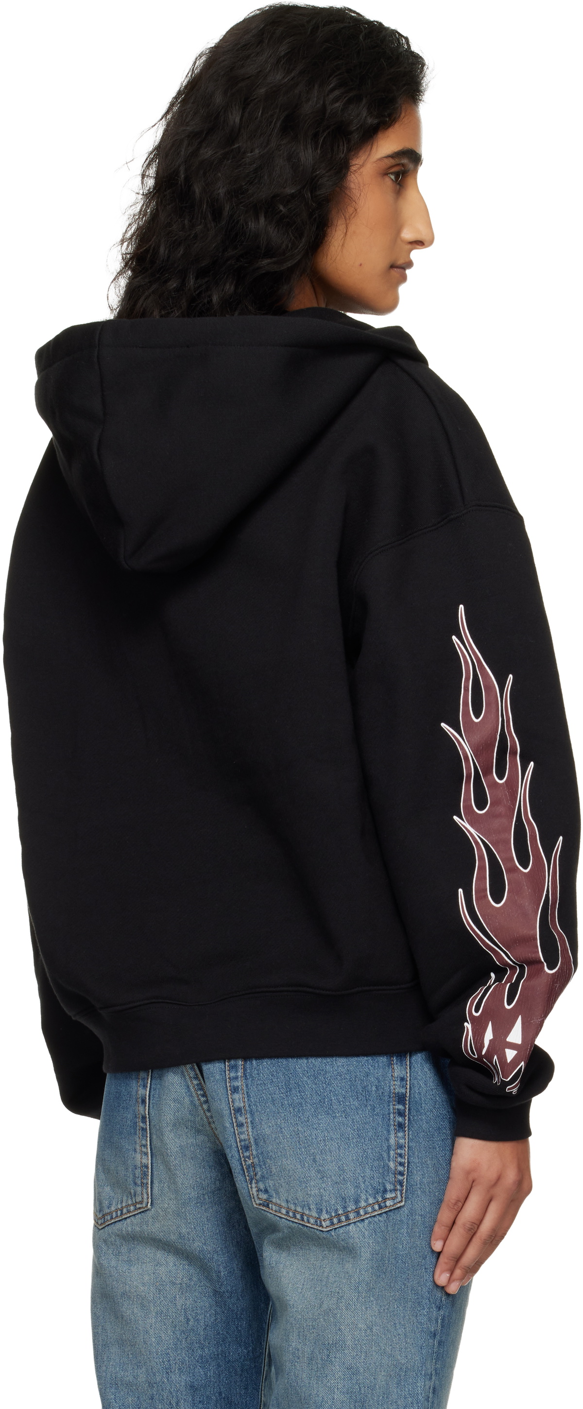 AMIRI Black Flames Zip Hoodie