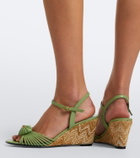 Valentino Garavani Cœur Royal leather wedge sandals