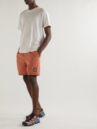 Stone Island - Mid-Length Logo-Appliquéd ECONYL Swim Shorts - Orange