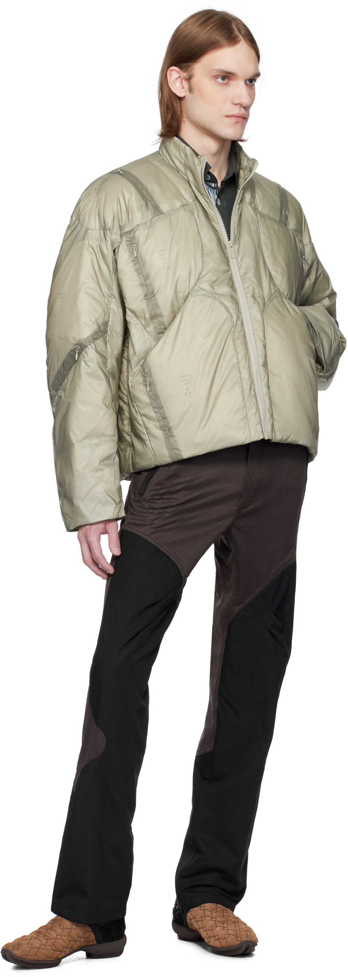 A. A. Spectrum Gray Transfo Convertible Down Jacket