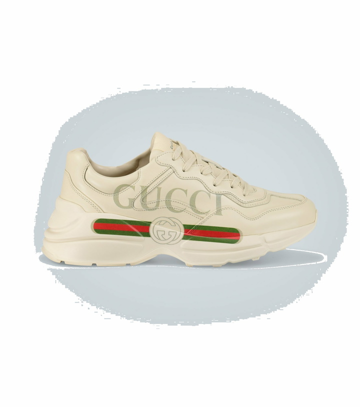 Photo: Gucci - Rhyton leather sneakers