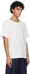 Burberry Off-White Check Trim Cotton T-shirt