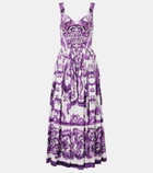 Dolce&Gabbana Majolica cotton corset maxi dress