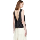 Loulou de Saison Black Gema Sleeveless Silk Top
