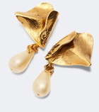 Saint Laurent Cassandre faux pearl clip-on earrings