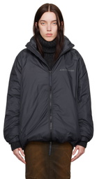Acne Studios Black Reflective Logo Down Jacket