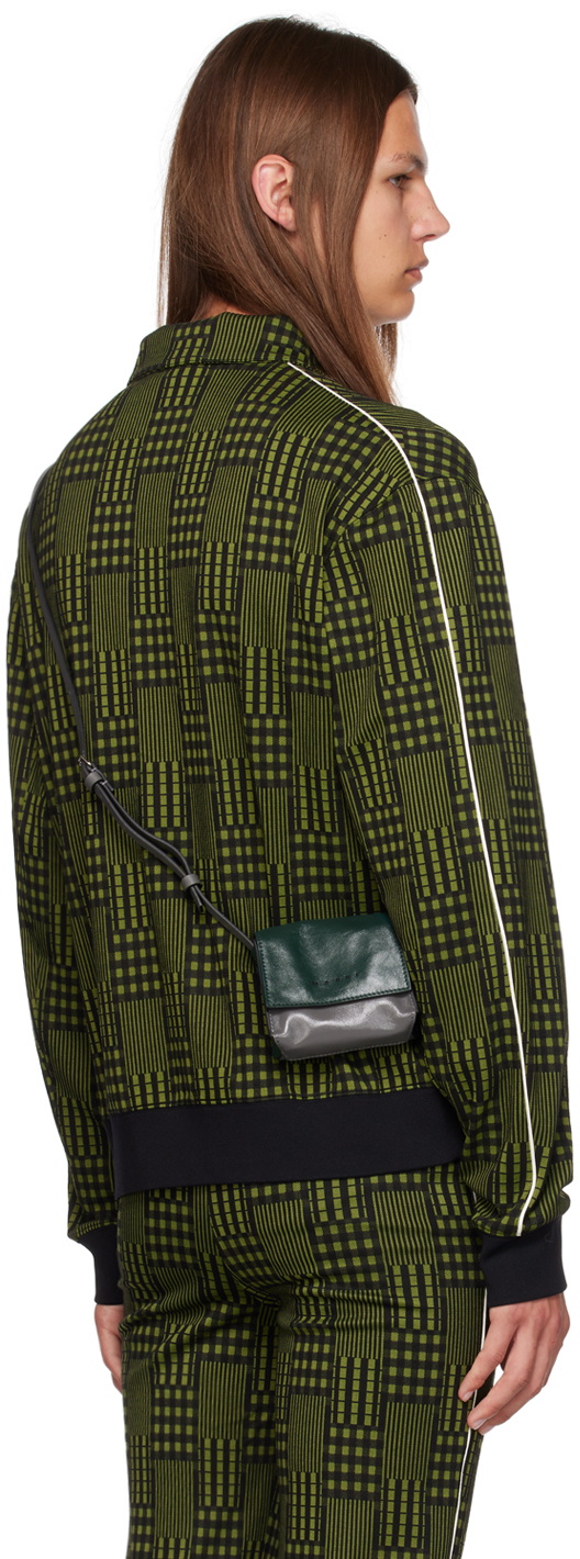 ジャケット・アウター MARNI Green & Black Jacquard Jacket Marni Green & Black Jacquard Jacket Marni