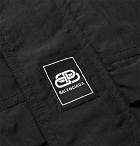 Balenciaga - Oversized Logo-Appliquéd Shell Jacket - Black