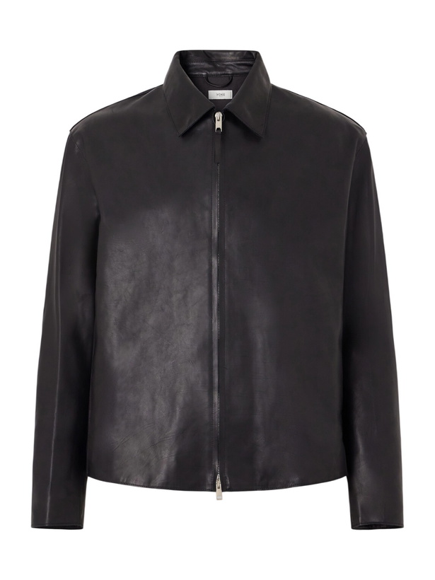 Photo: YOKE - Leather Jacket - Black