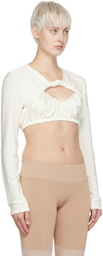 determ; White Rayon Long Sleeve T-shirt