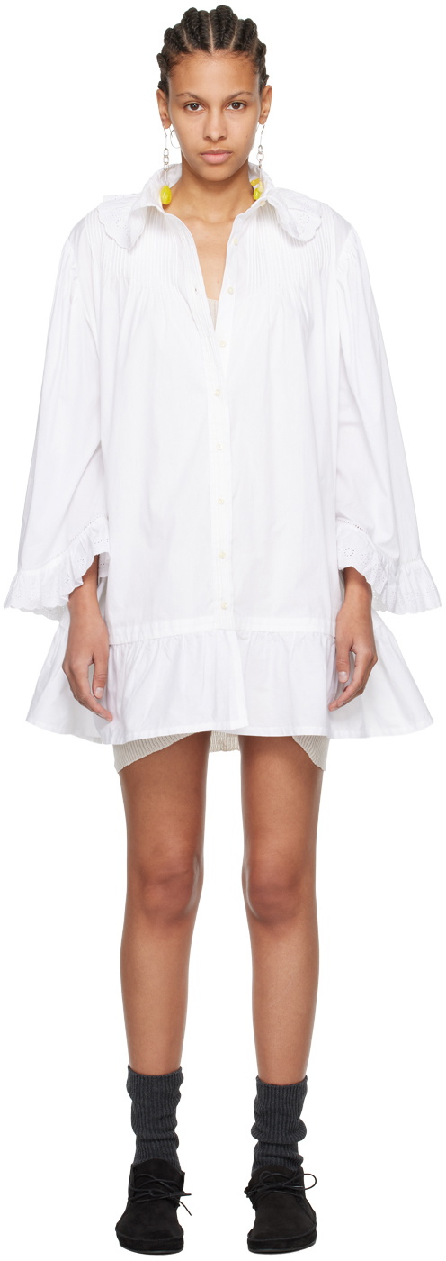 Bode White Petaluma Minidress