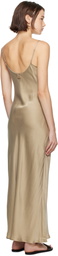 Silk Laundry Taupe 1996 Maxi Dress